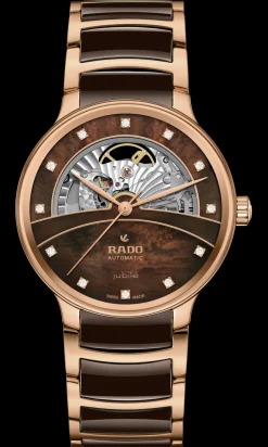Women Rado Centrix Automatic Diamonds Open Heart