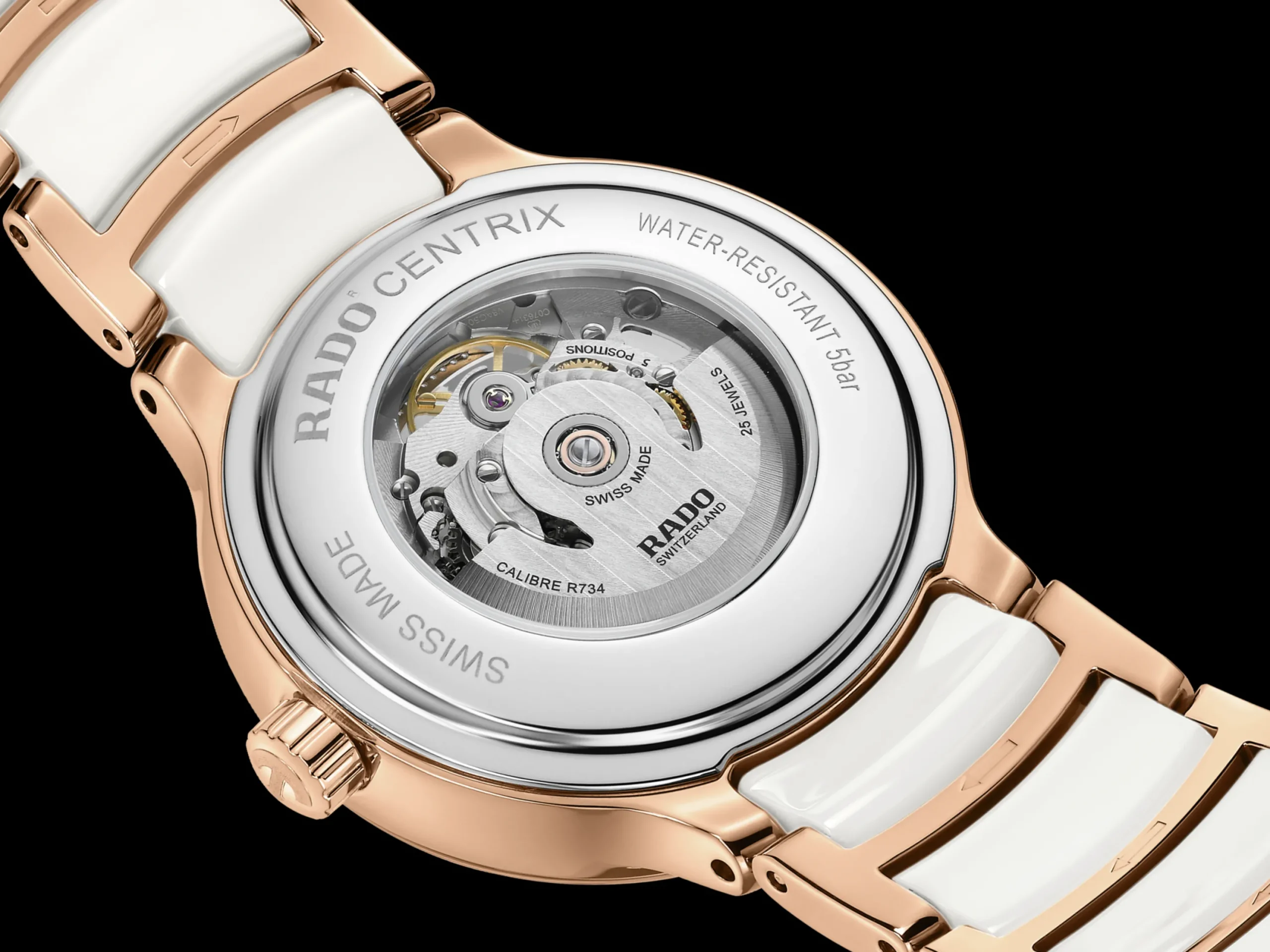Women Rado Centrix Automatic Diamonds Open Heart