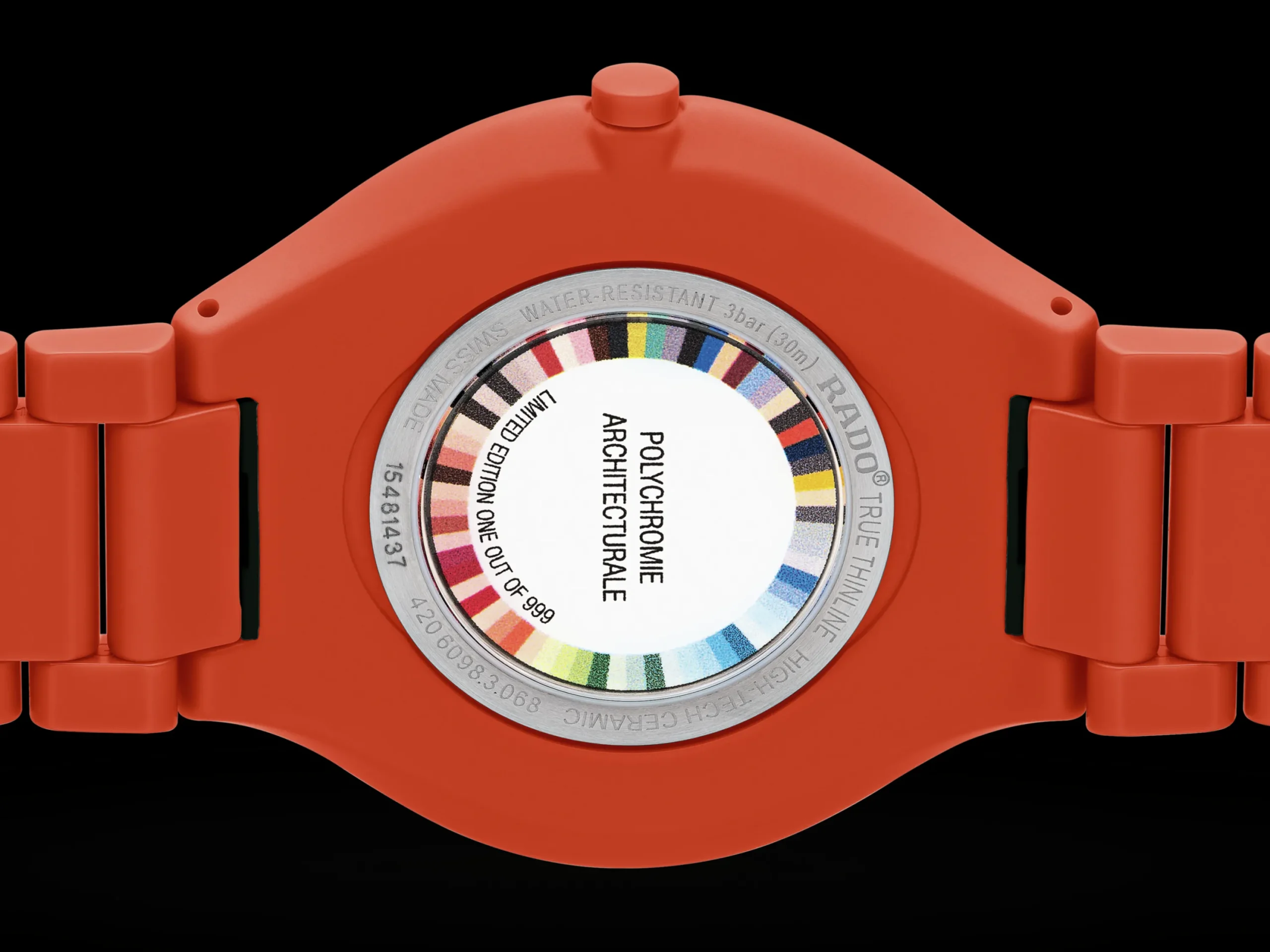 Women Rado True Round Thinline Les Couleurs™ Le Corbusier Powerful orange 4320S