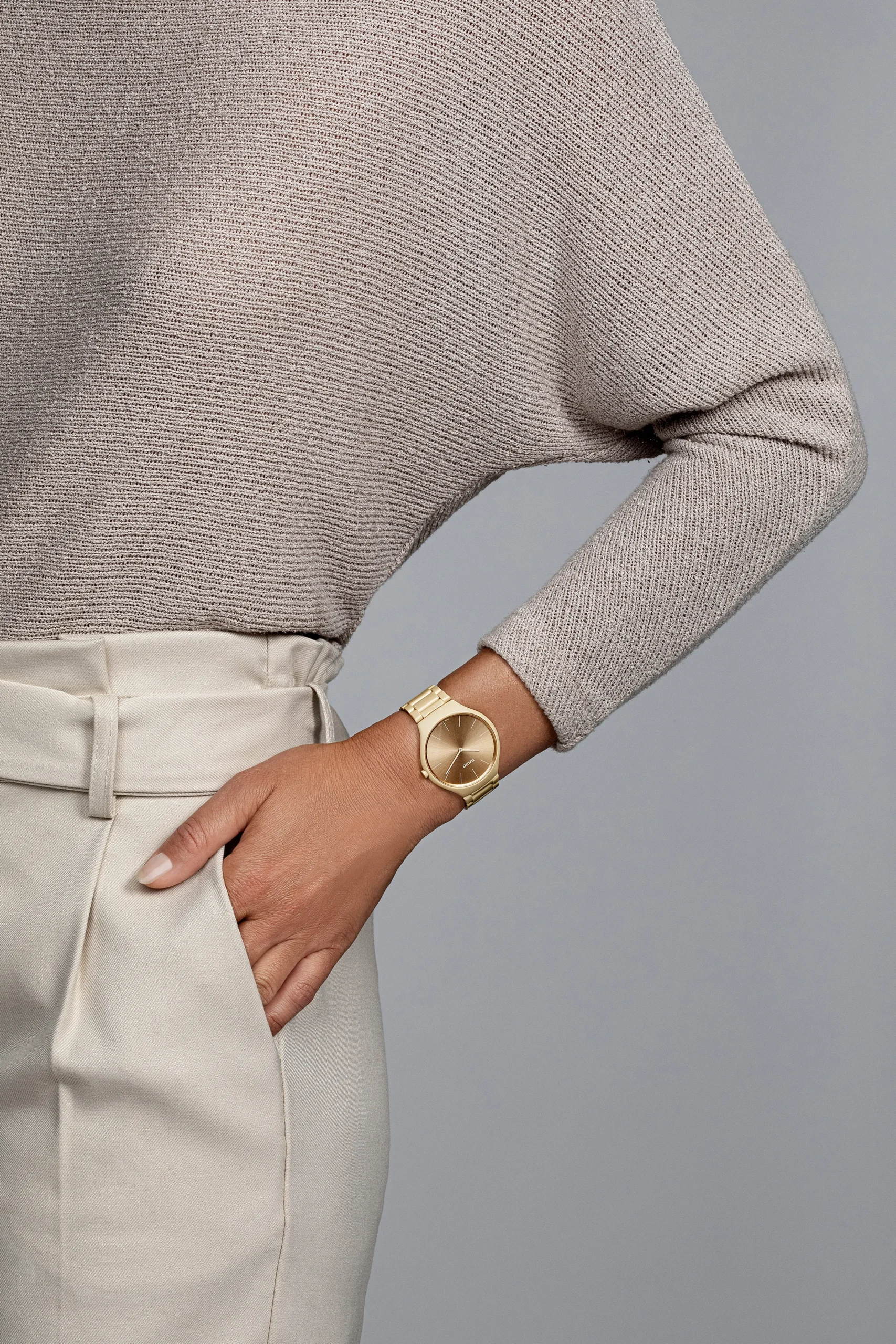 Women Rado True Round Thinline Les Couleurs™ Le Corbusier Cream white 32001