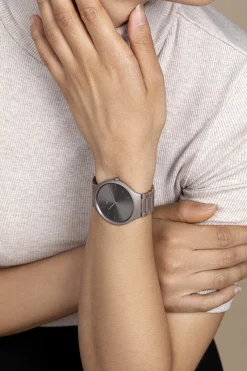 Women Rado True Round Thinline Les Couleurs™ Le Corbusier Grey brown natural umber 32141