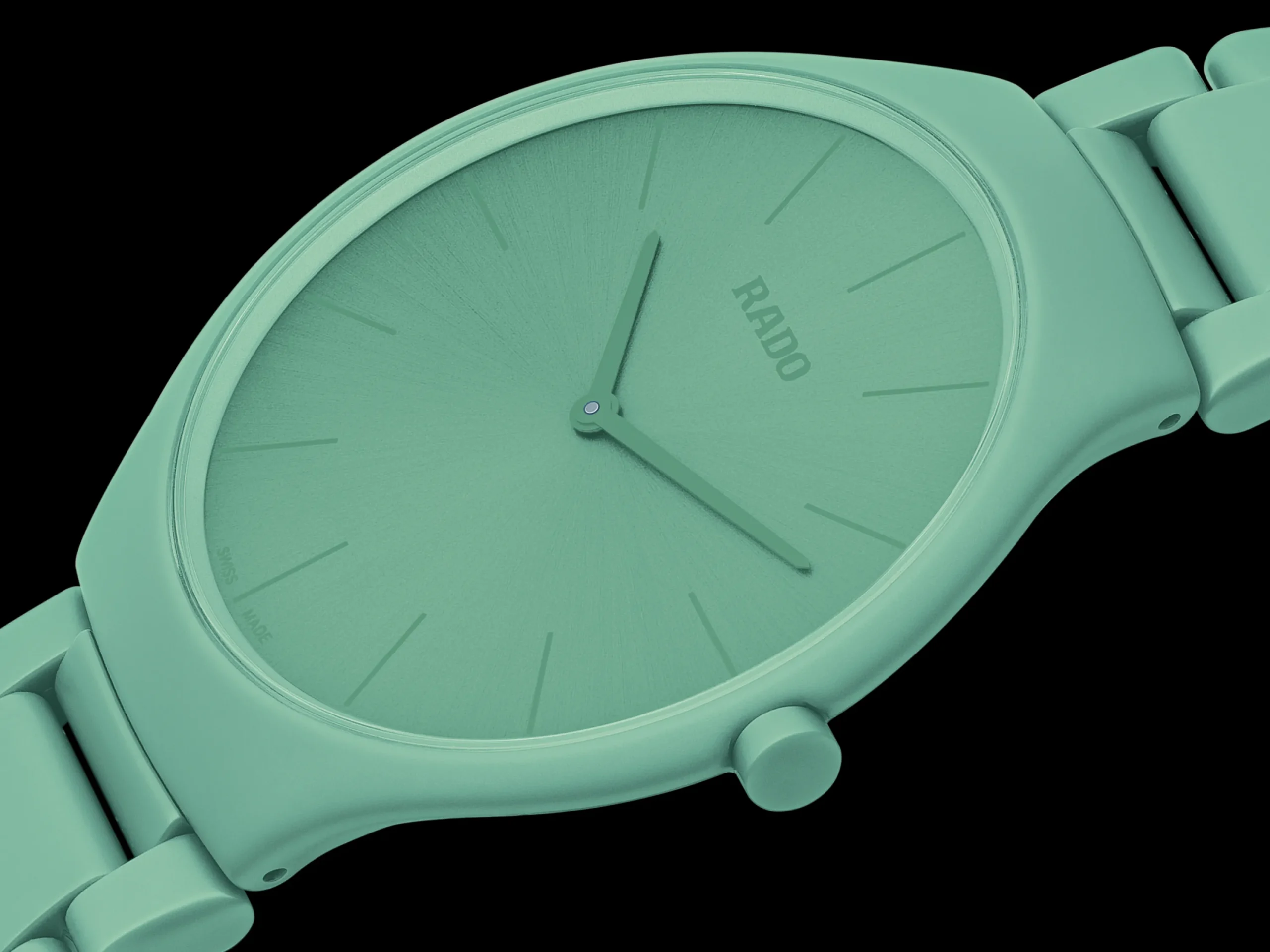 Women Rado True Round Thinline Les Couleurs™ Le Corbusier Slightly greyed English green 32041