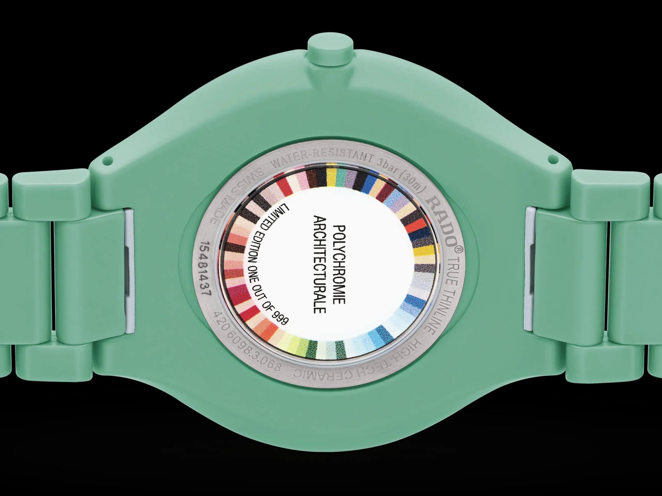 Women Rado True Round Thinline Les Couleurs™ Le Corbusier Slightly greyed English green 32041