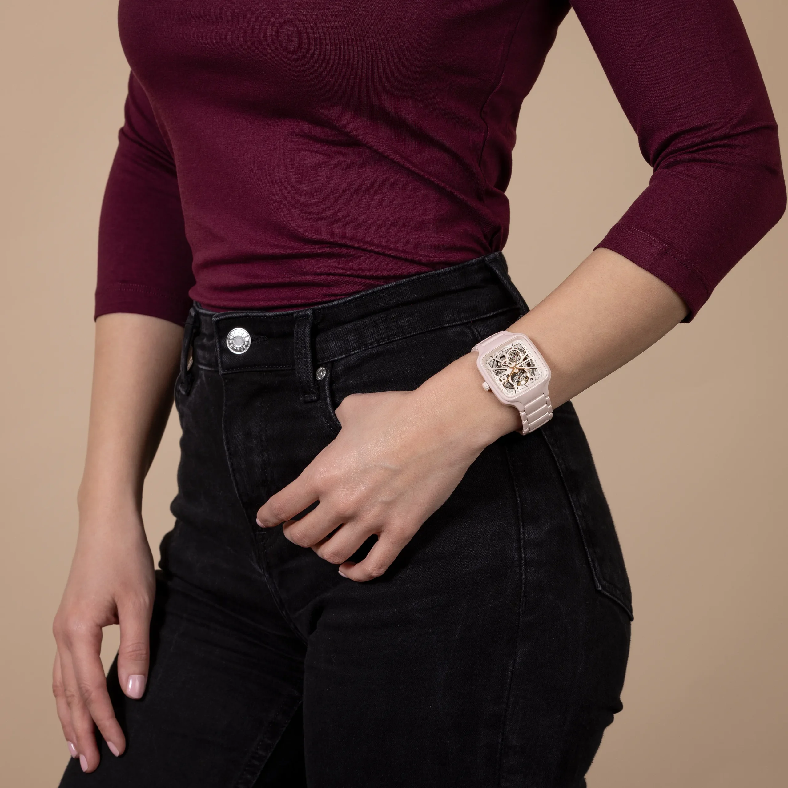 Women Rado True Square Automatic Open Heart