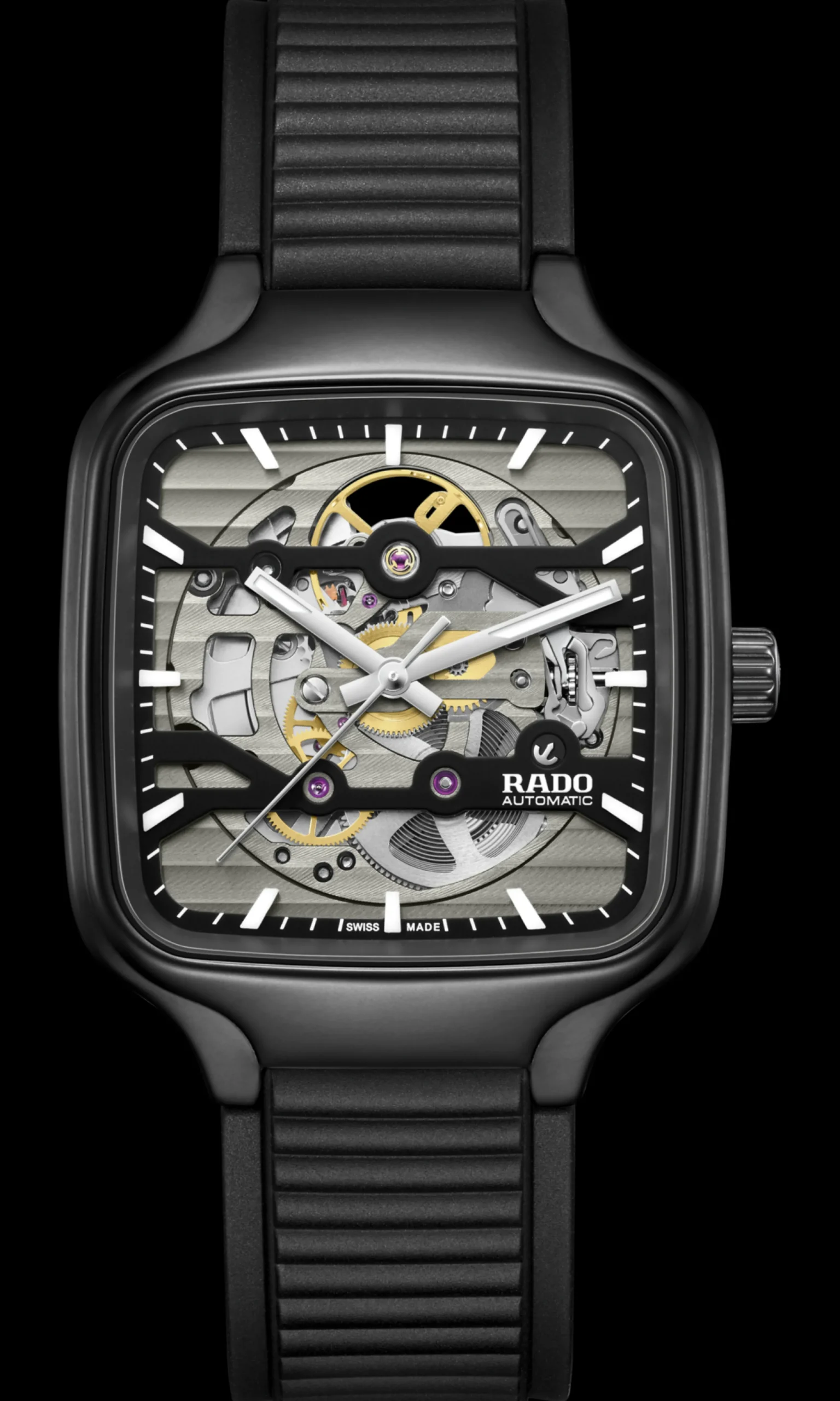 Women Rado True Square Automatic Skeleton