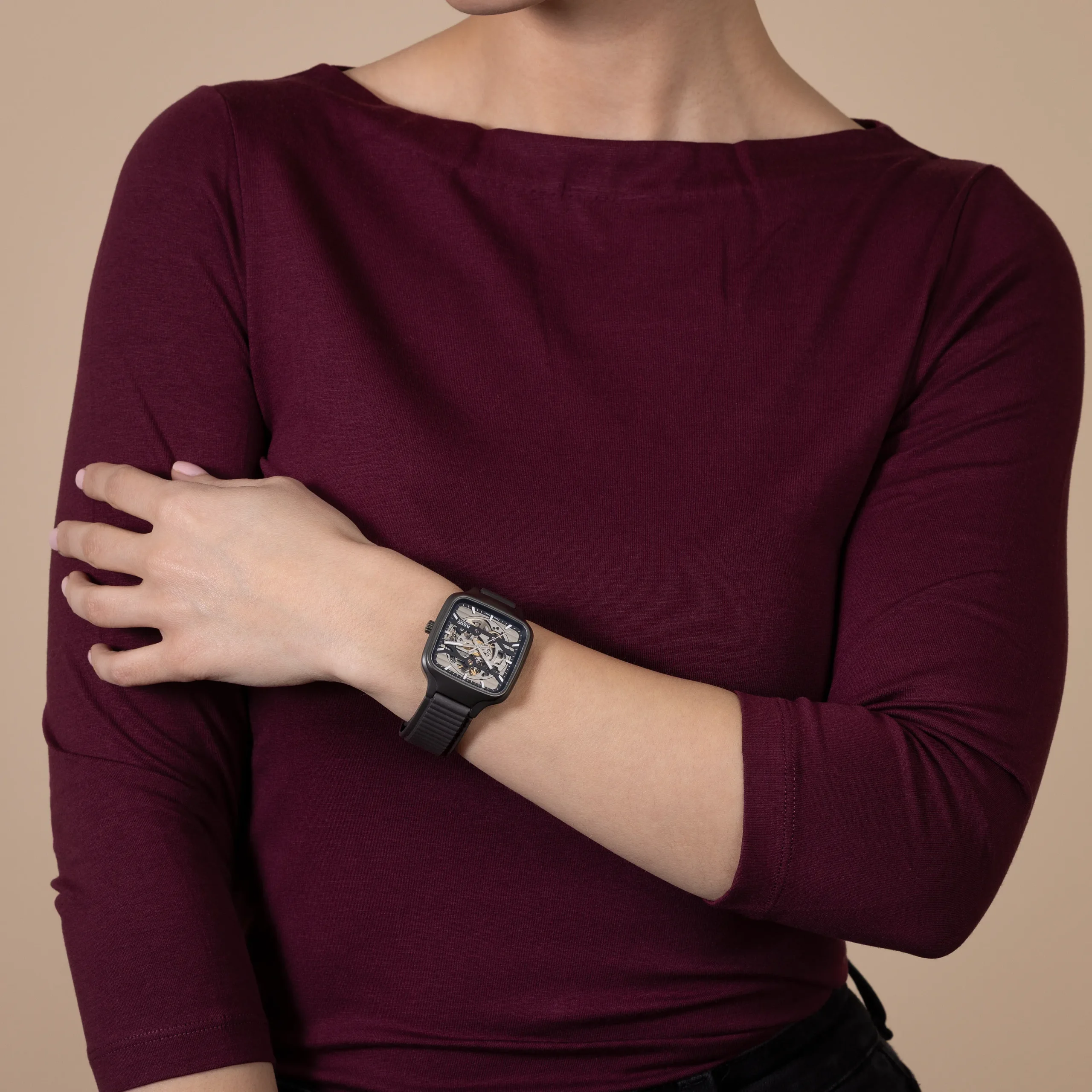 Women Rado True Square Automatic Skeleton