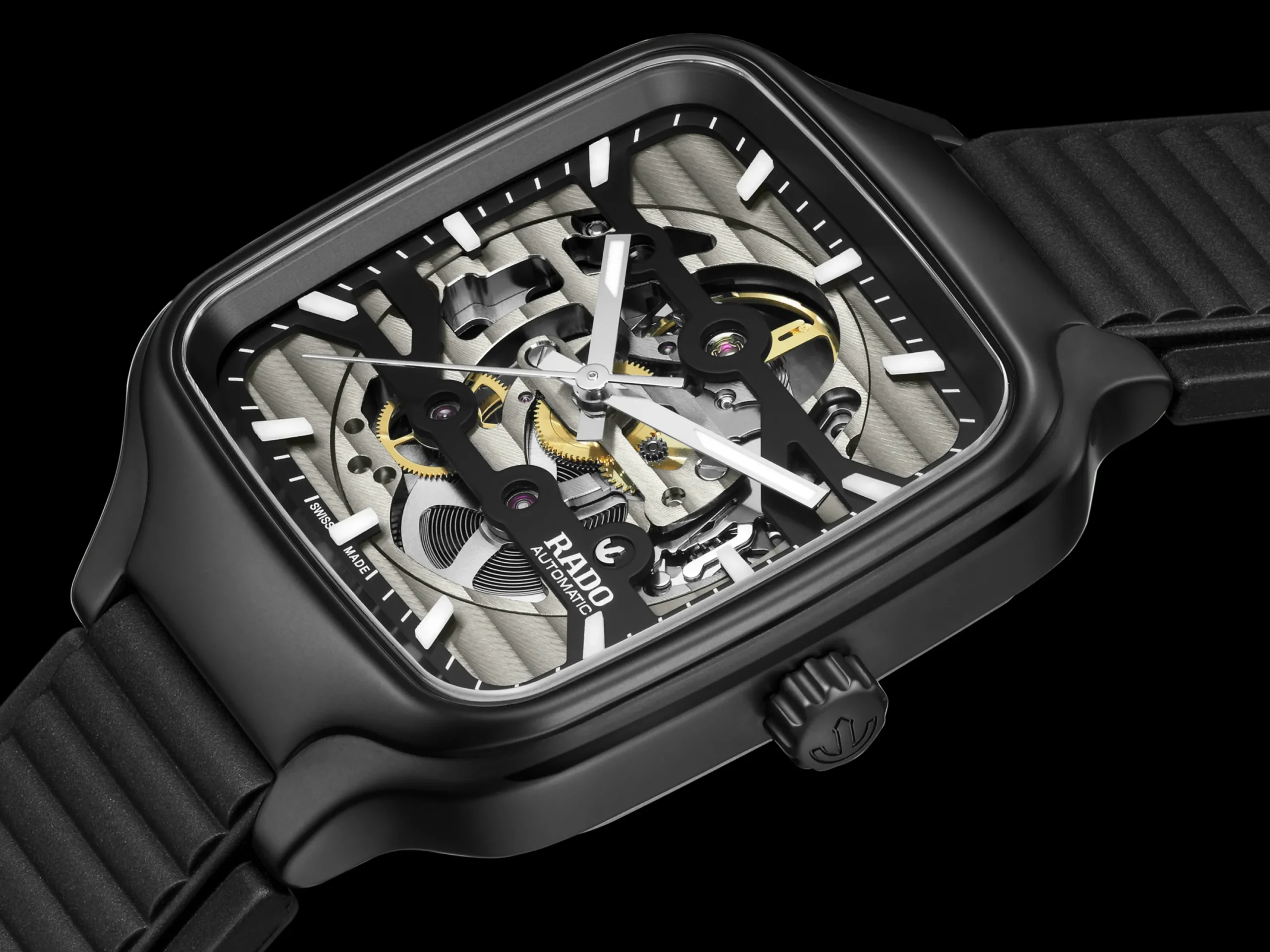 Women Rado True Square Automatic Skeleton