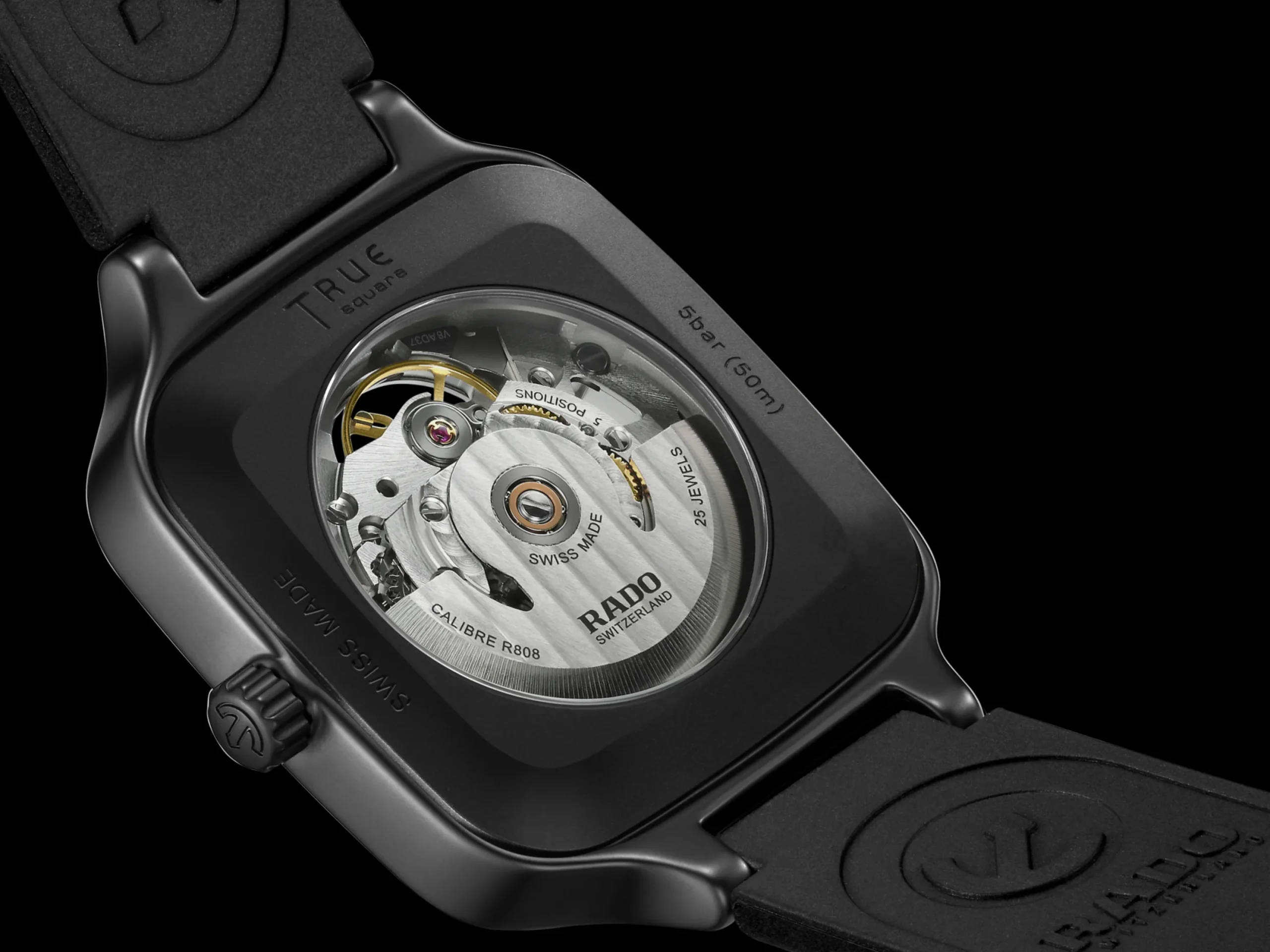 Women Rado True Square Automatic Skeleton
