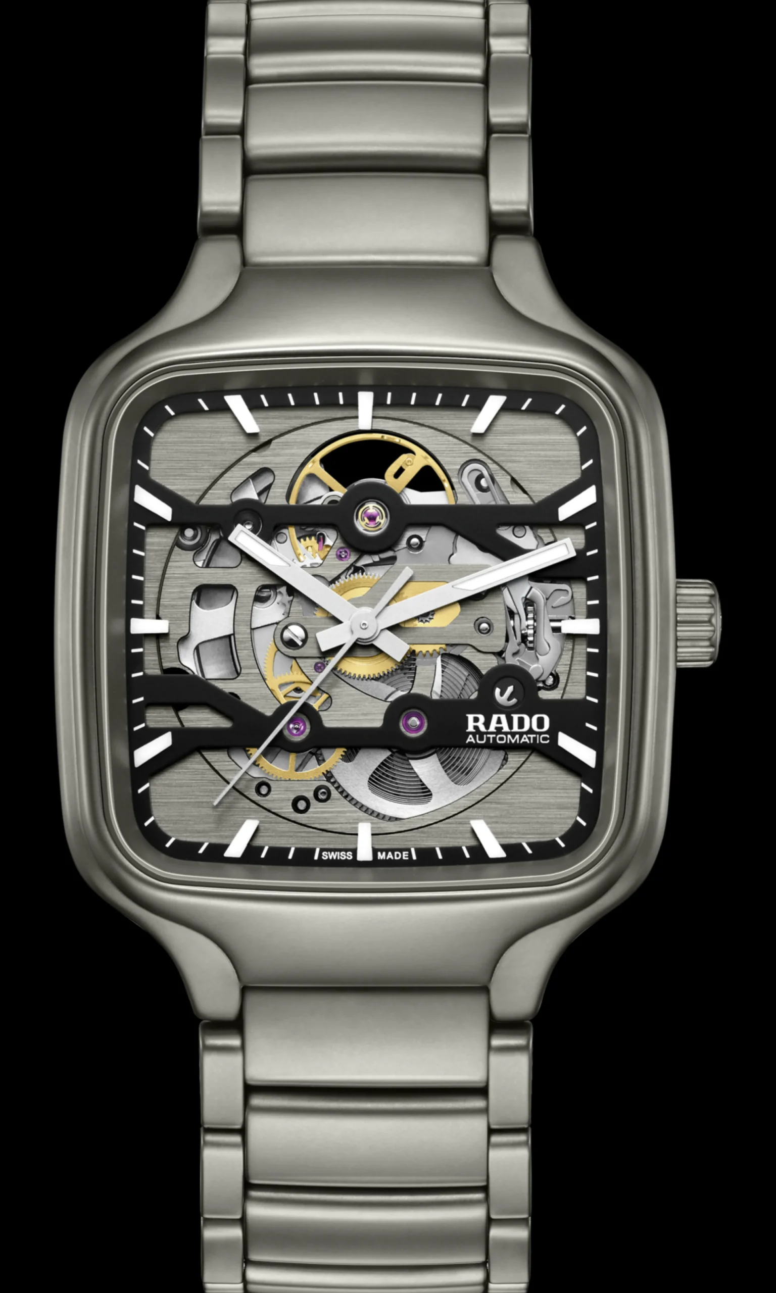 Women Rado True Square Automatic Skeleton