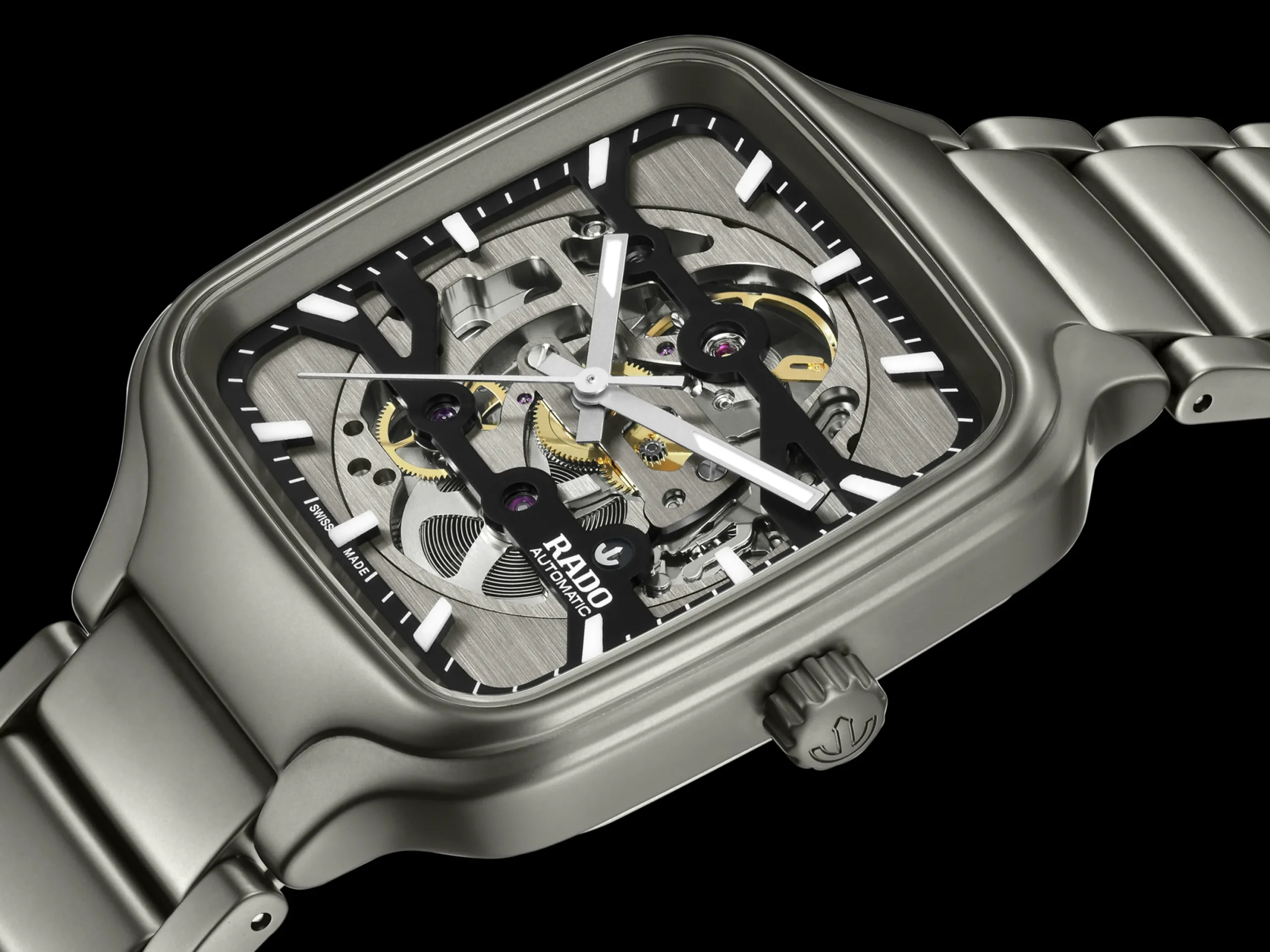 Women Rado True Square Automatic Skeleton