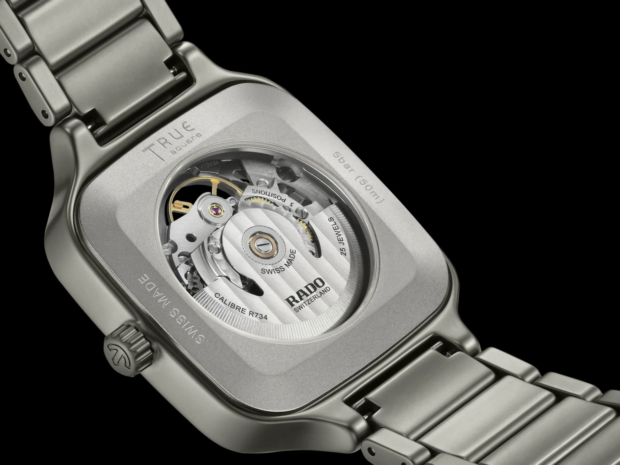 Women Rado True Square Automatic Skeleton