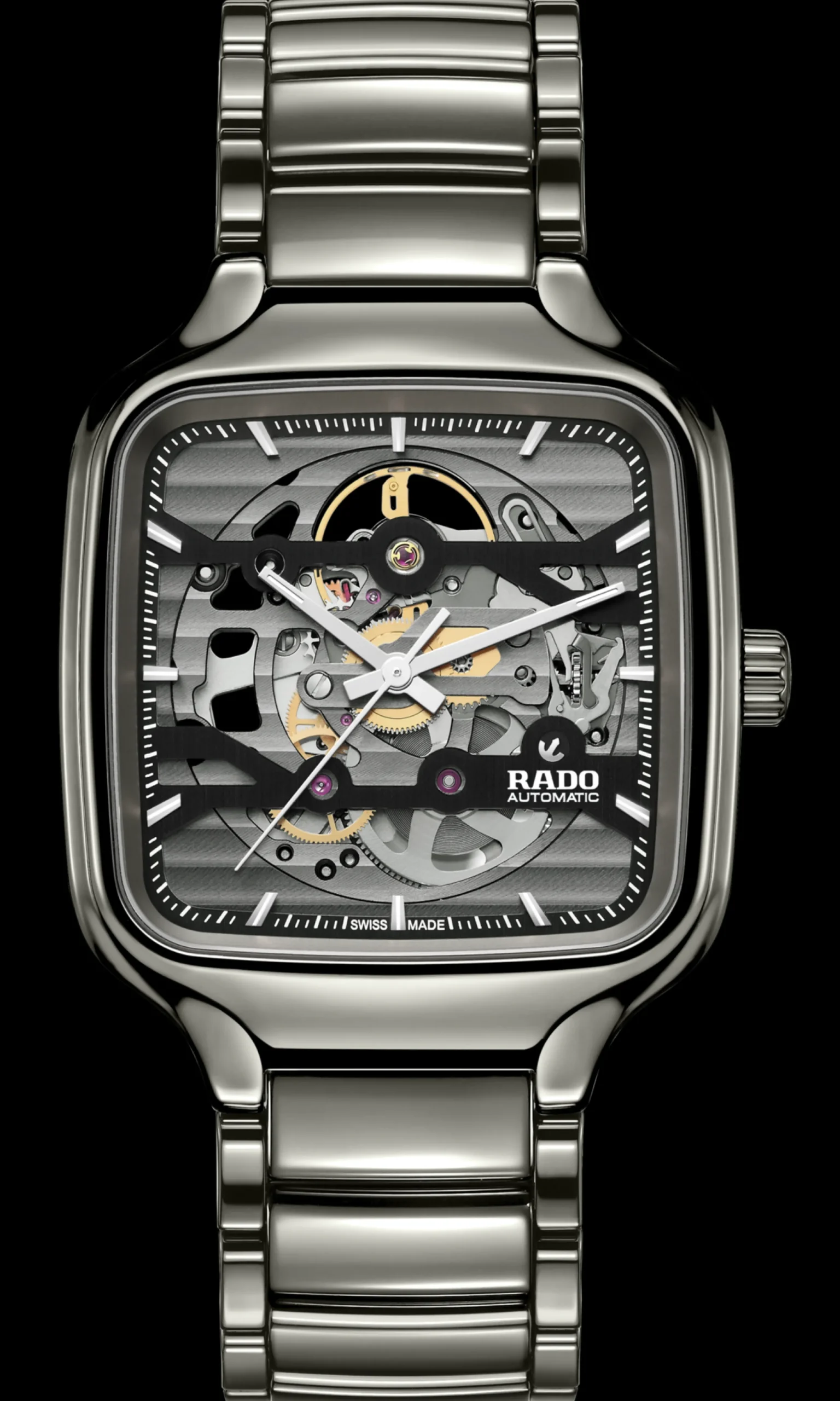 Women Rado True Square Automatic Skeleton