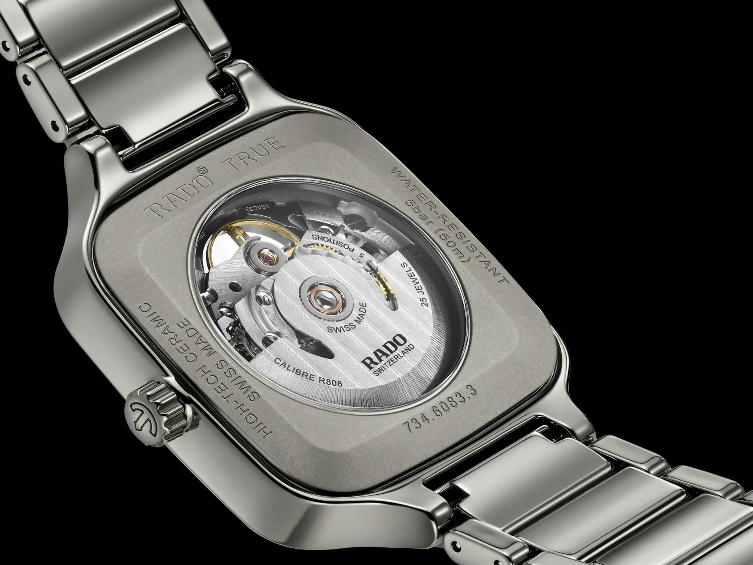 Women Rado True Square Automatic Skeleton