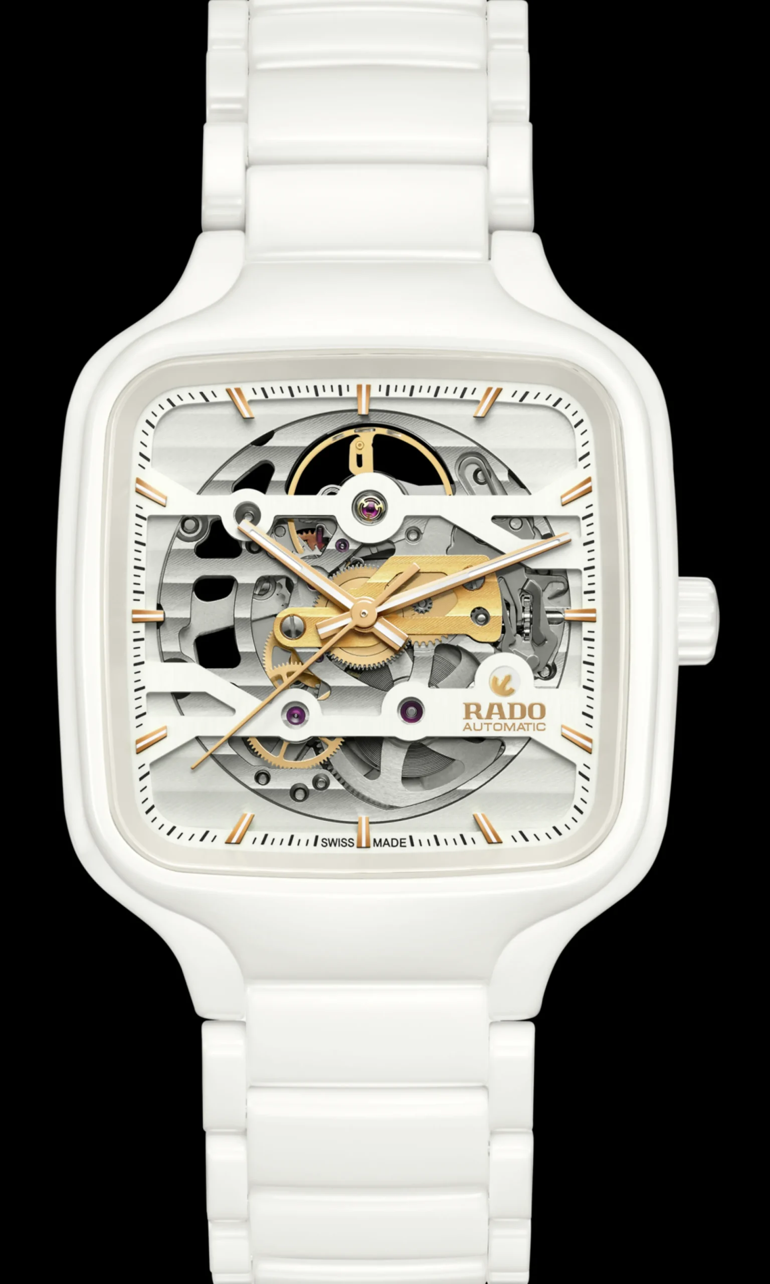 Women Rado True Square Automatic Skeleton