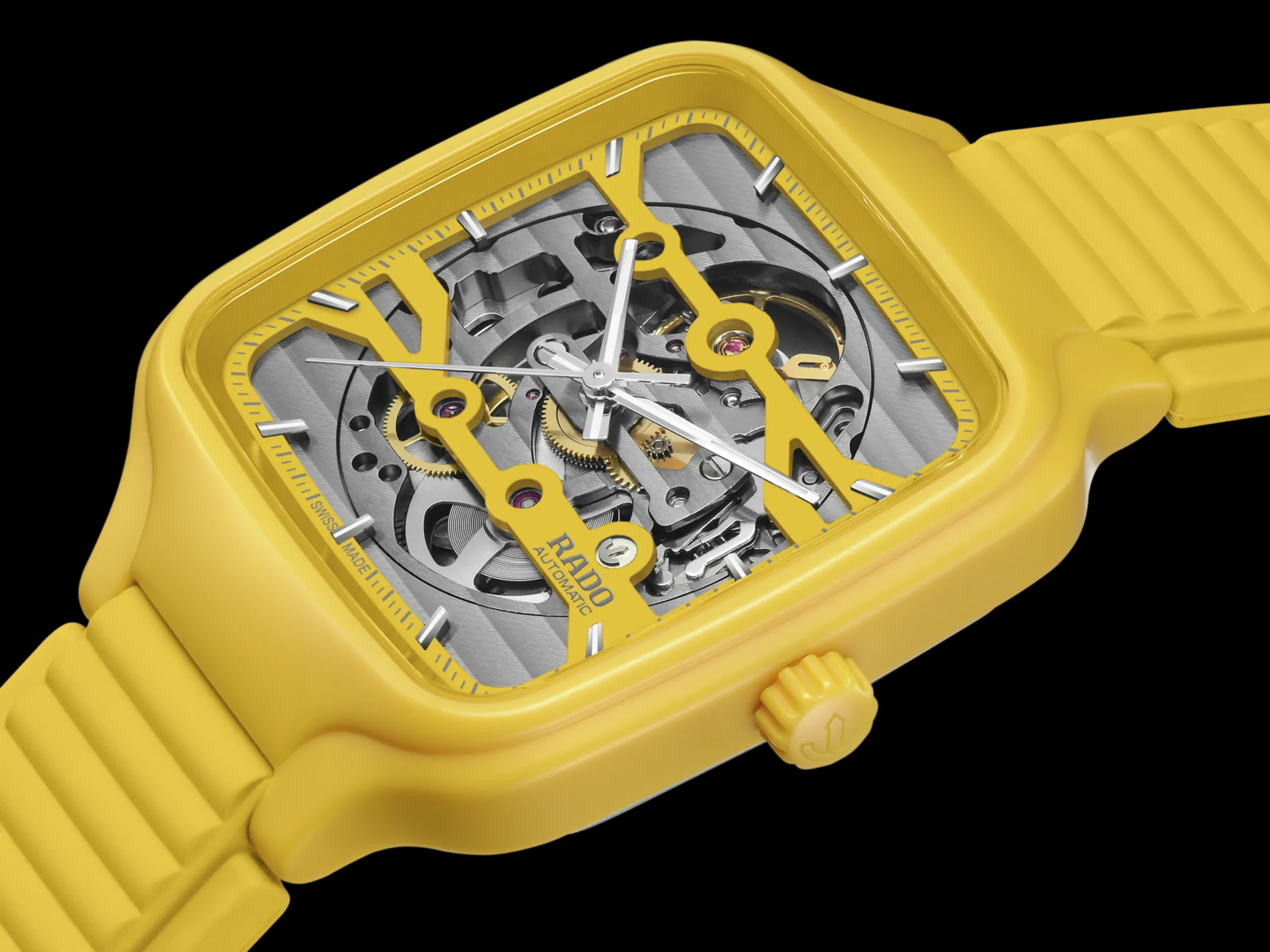 Women Rado True Square Automatic Skeleton
